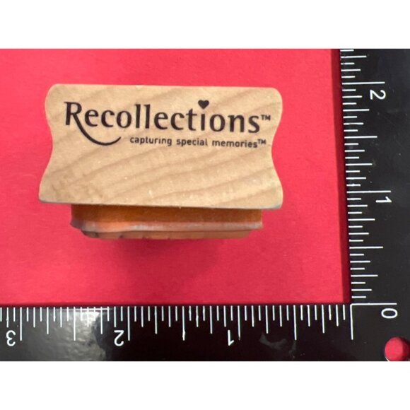 2017 Recollections Baby Footprint wood mounted Rubber Stamp 147631 Baby Feet - Picture 5 of 5